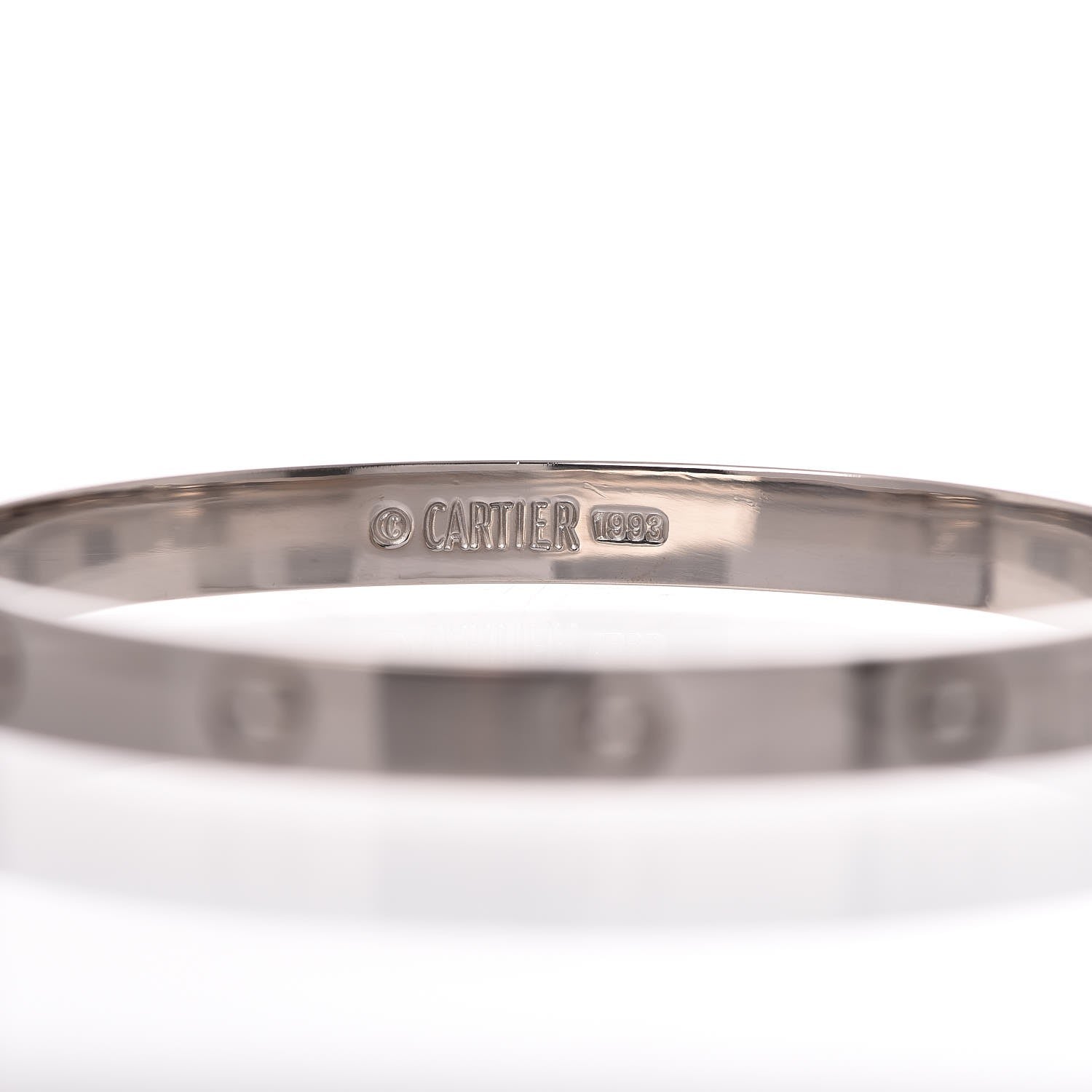 Cartier 18K White Gold LOVE Bracelet 18 6 of 7