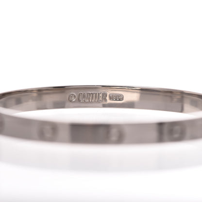 Cartier 18K White Gold LOVE Bracelet 18 6 of 7