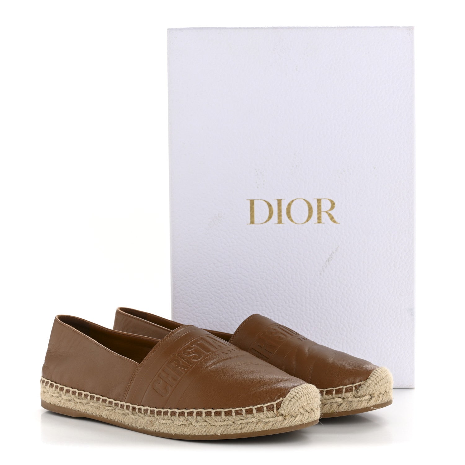 Christian Dior Lambskin Granville Espadrille 37 Golden Saddle 10 of 10