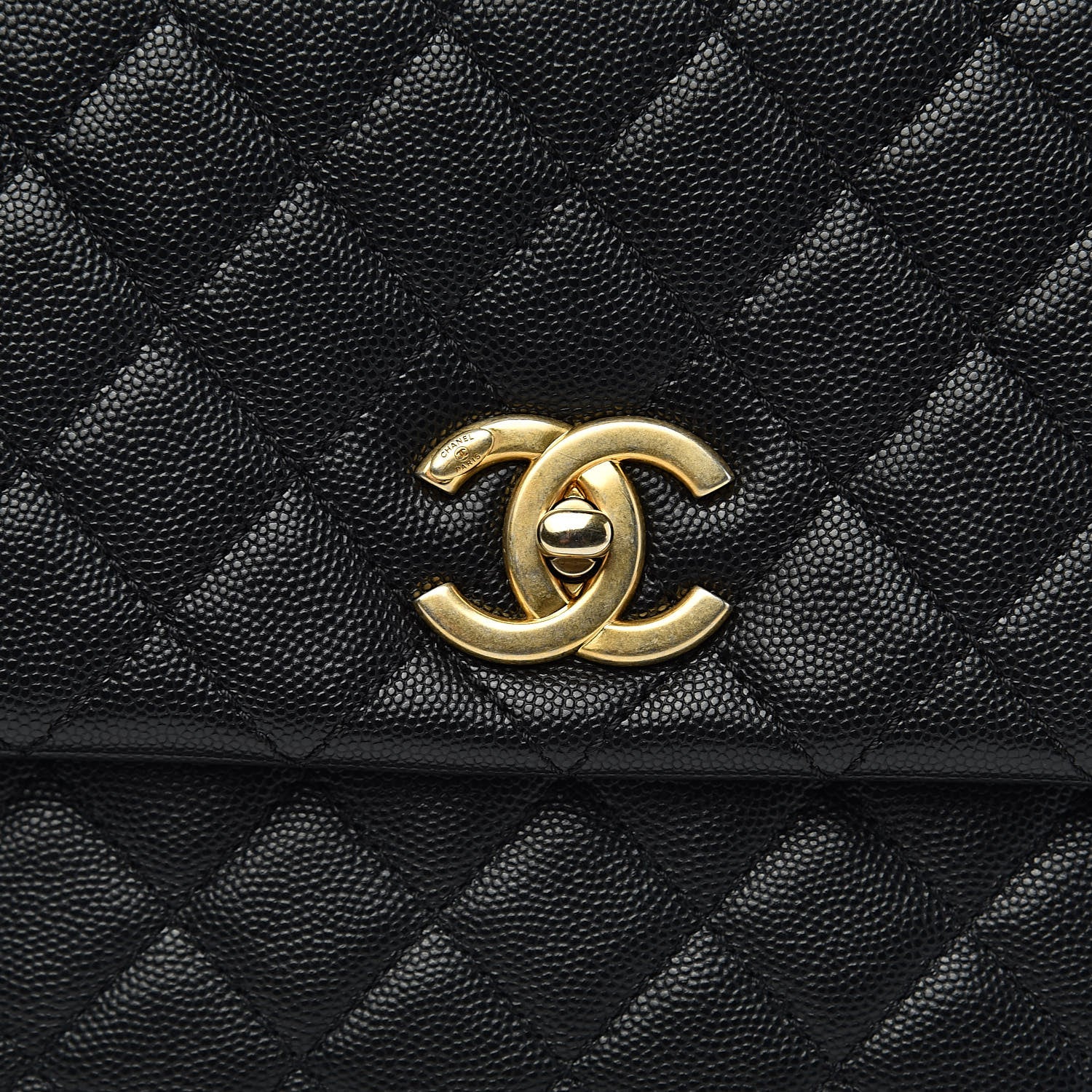 Chanel Caviar Quilted Medium Coco Handle Flap Black 13 of 13