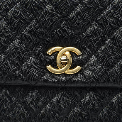Chanel Caviar Quilted Medium Coco Handle Flap Black 13 of 13