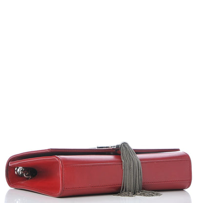 Saint Laurent Calfskin Small Classic Monogram Kate Tassel Satchel Red 4 of 14