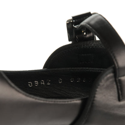 Chanel Calfskin Patent Chaus Ouvertes Mary Jane Pumps 36.5 Black 8 of 8