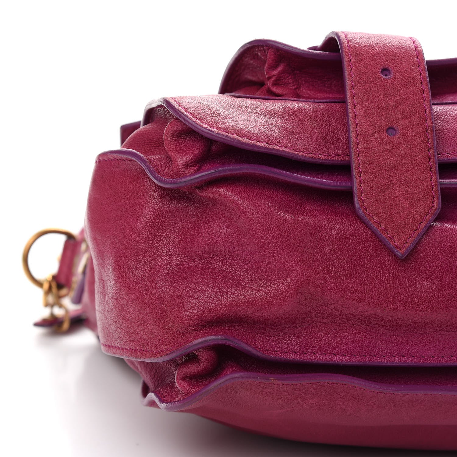 Proenza Schouler Lambskin Medium PS1 Satchel Raspberry 9 of 10
