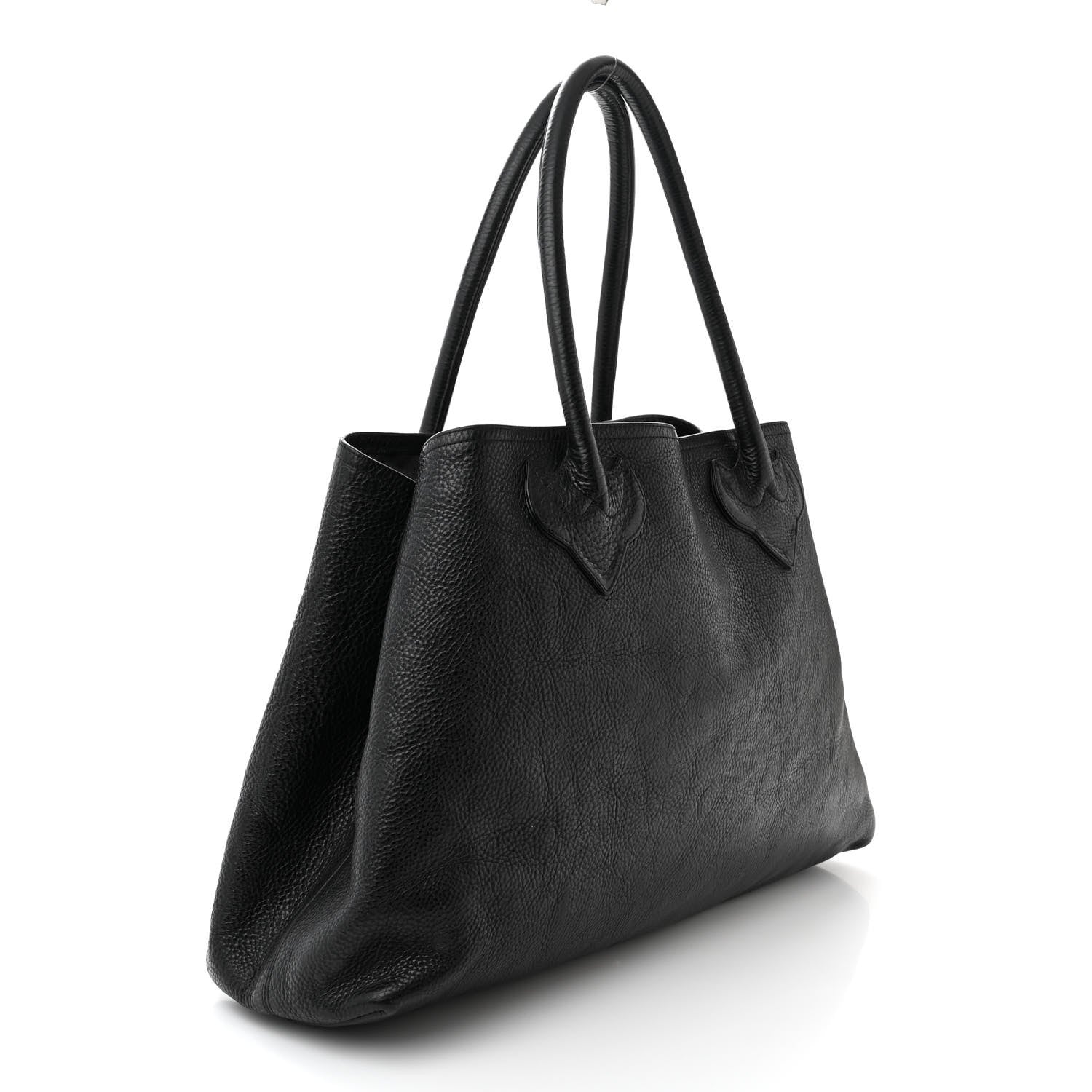 Chrome Hearts Grained Calfskin Fleur De Lis Tote Black 3 of 10