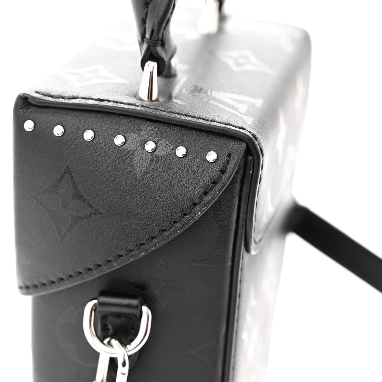Louis Vuitton Calfskin Monogram Print Camera Box Black 10 of 11