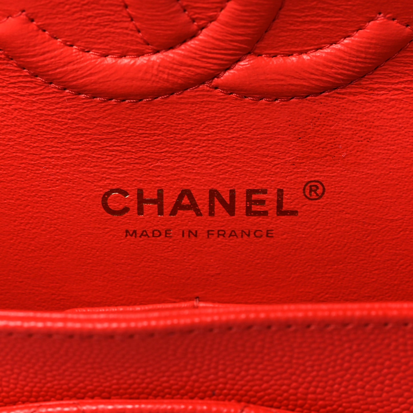 Caviar Quilted Medium Double Flap Red