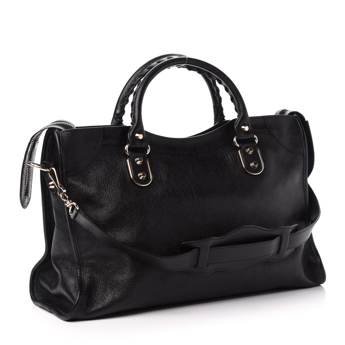 Chevre Gold Metallic Edge Hardware City Black