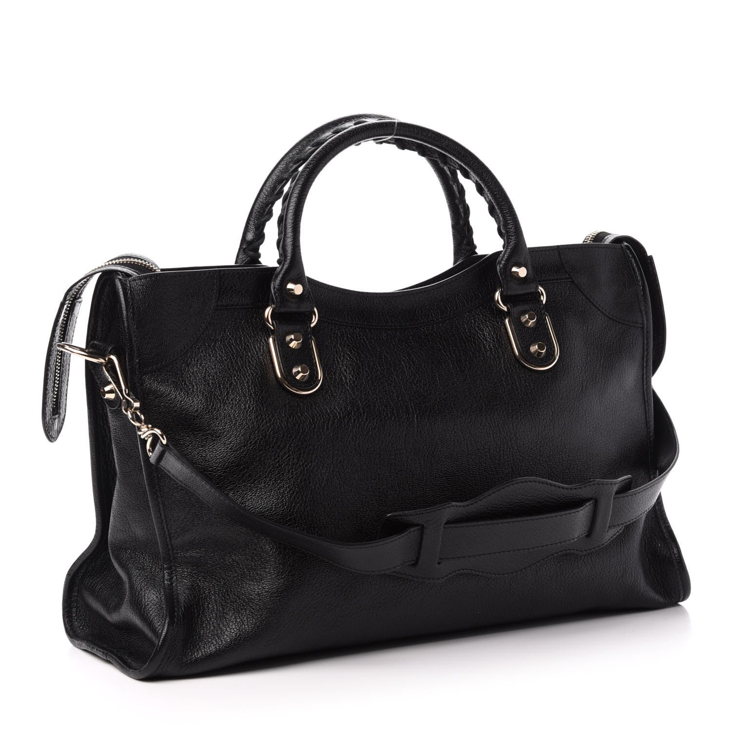 Balenciaga Chevre Gold Metallic Edge Hardware City Black 5 of 13