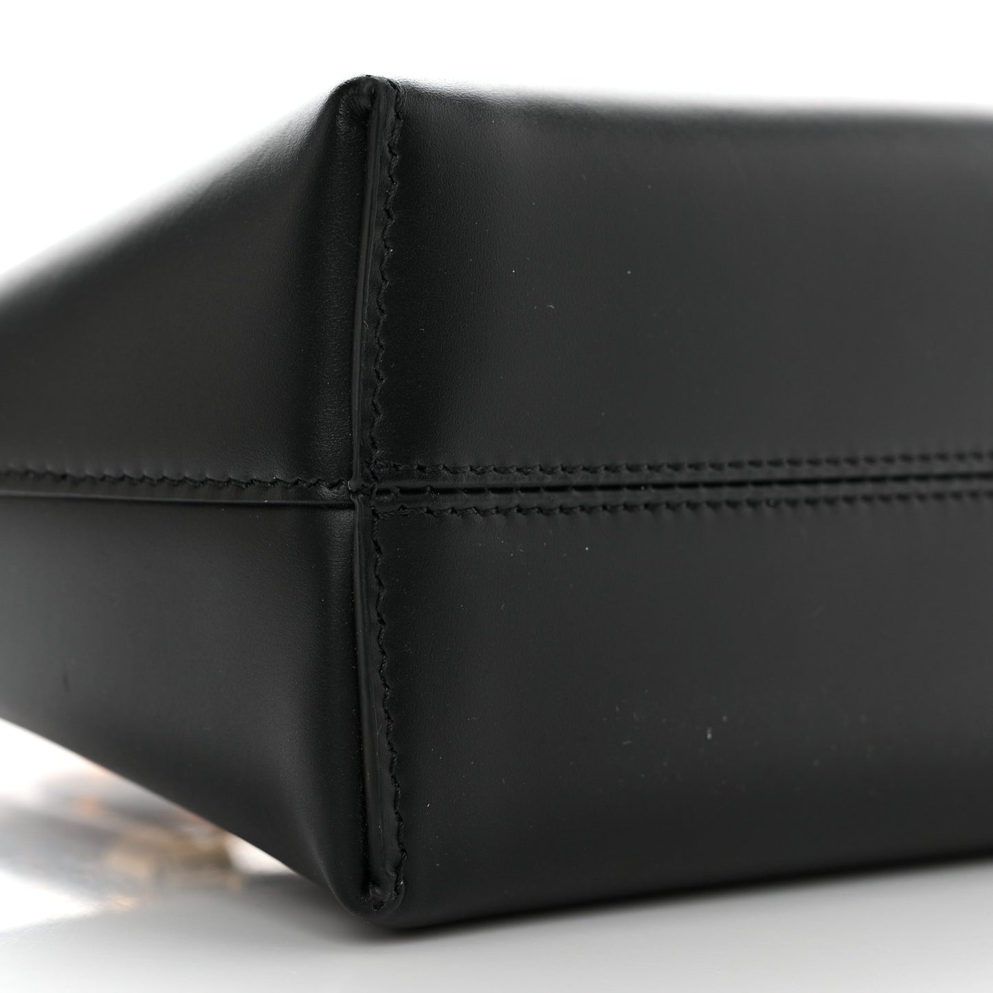 Vitello King Plexiglass Logo Embossed Mini By The Way Top Handle Boston Bag Black