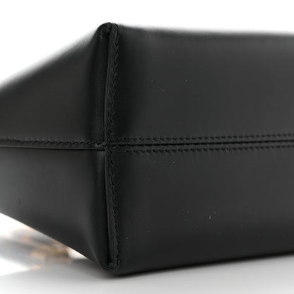Fendi Vitello King Plexiglass Logo Embossed Mini By The Way Top Handle Boston Bag Black 9 of 10