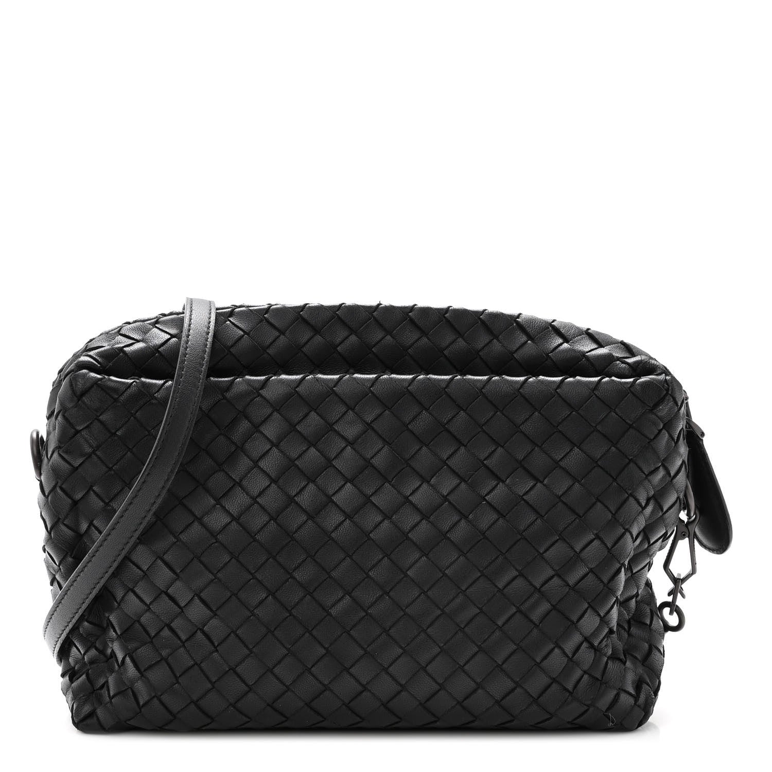 Bottega Veneta Nappa Intrecciato Crossbody Messenger Black 1 of 9