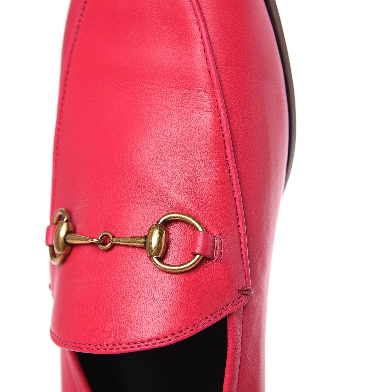 Gucci Lambskin Womens Brixton Horsebit Loafers 39 Hot Pink 11 of 12