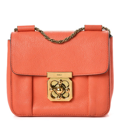 Chloe Goatskin Small Elsie Shoulder Bag Coral Pop 1 of 8