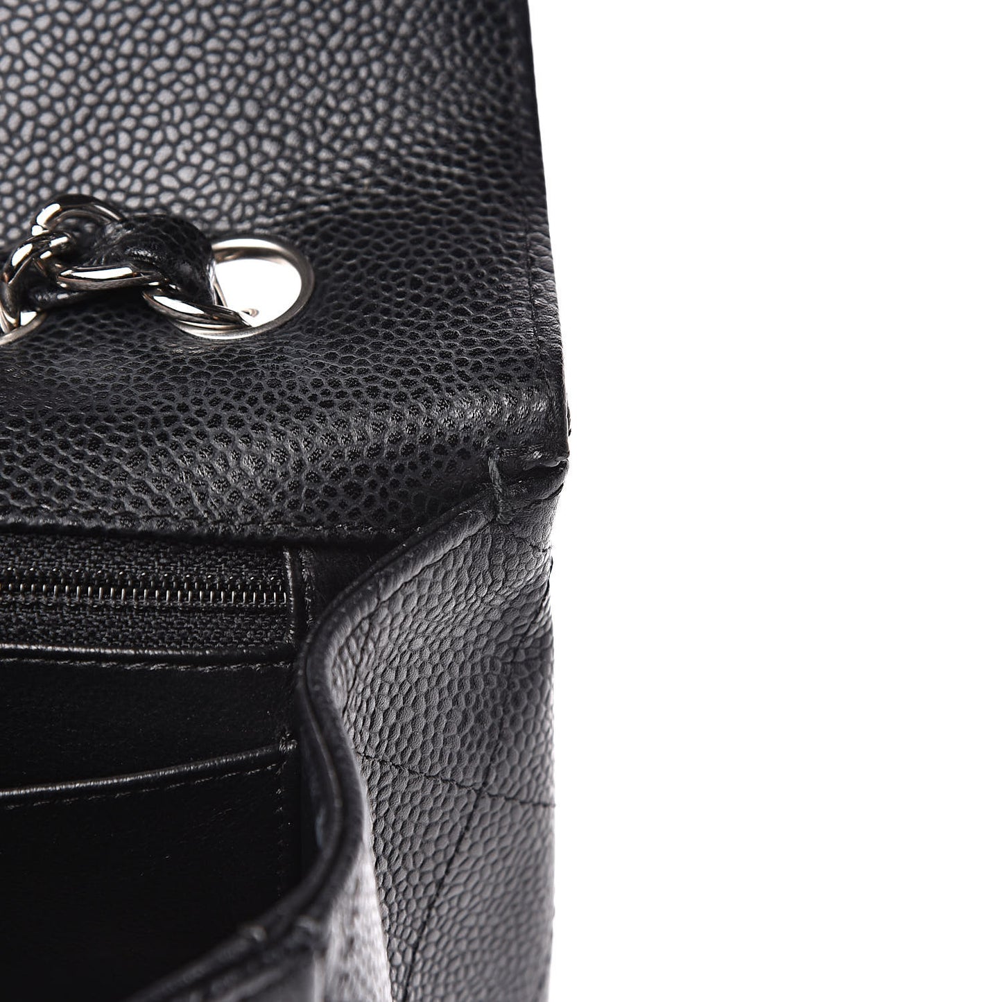Caviar Quilted Jumbo Single Flap Black