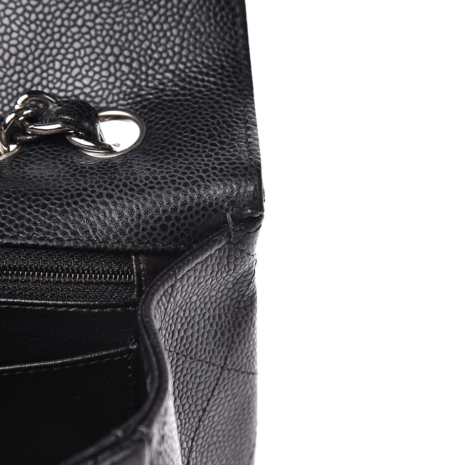 Chanel Caviar Quilted Jumbo Single Flap Black 11 of 13