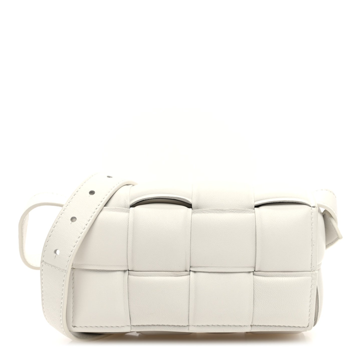Nappa Maxi Intrecciato Padded The Belt Cassette Bag Chalk