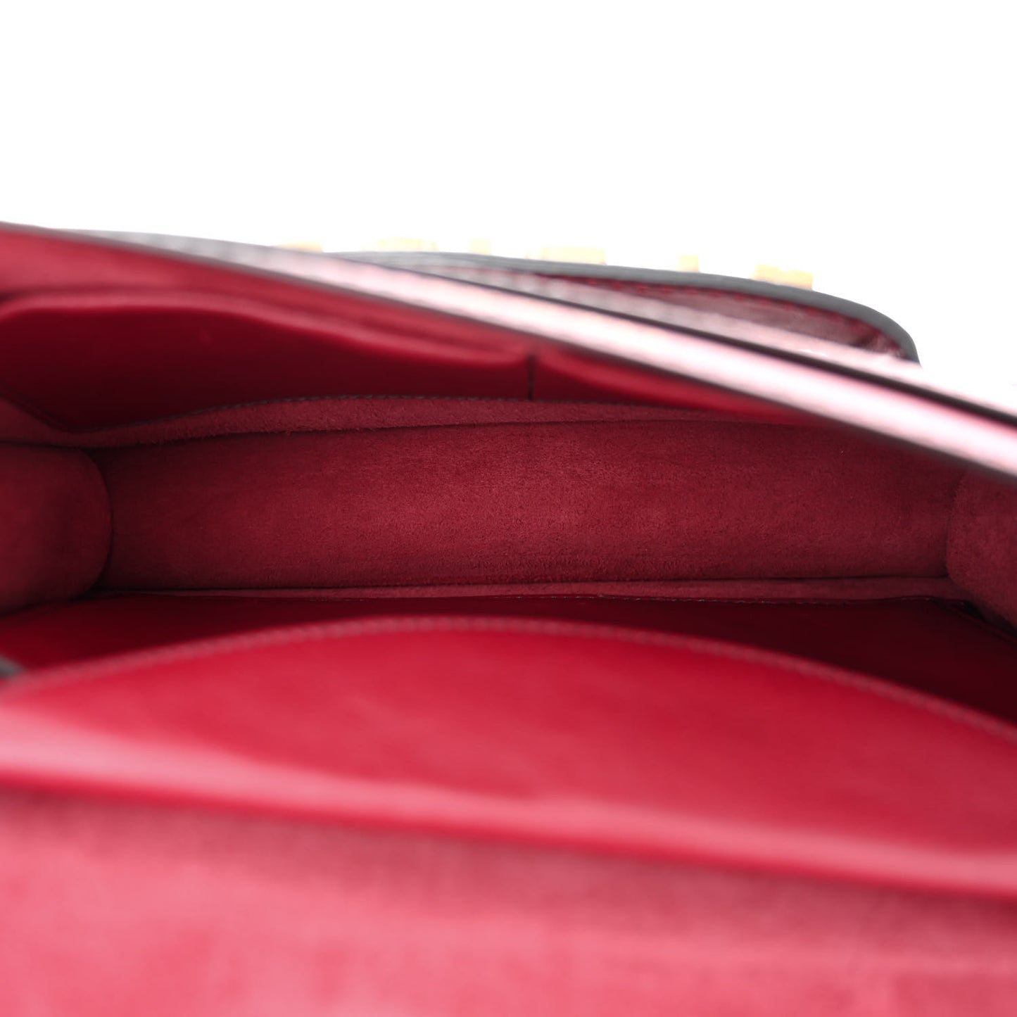 Calfskin J'Adior Chain Flap Bag Red