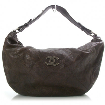 Chanel Caviar Outdoor Ligne Hobo Brown 1 of 12