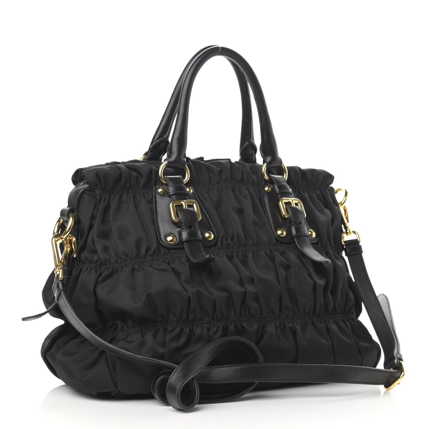 Tessuto Nylon Gaufre Tote Black