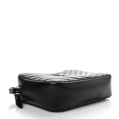 Saint Laurent Calfskin Matelasse Monogram Lou Camera Bag Black 4 of 10