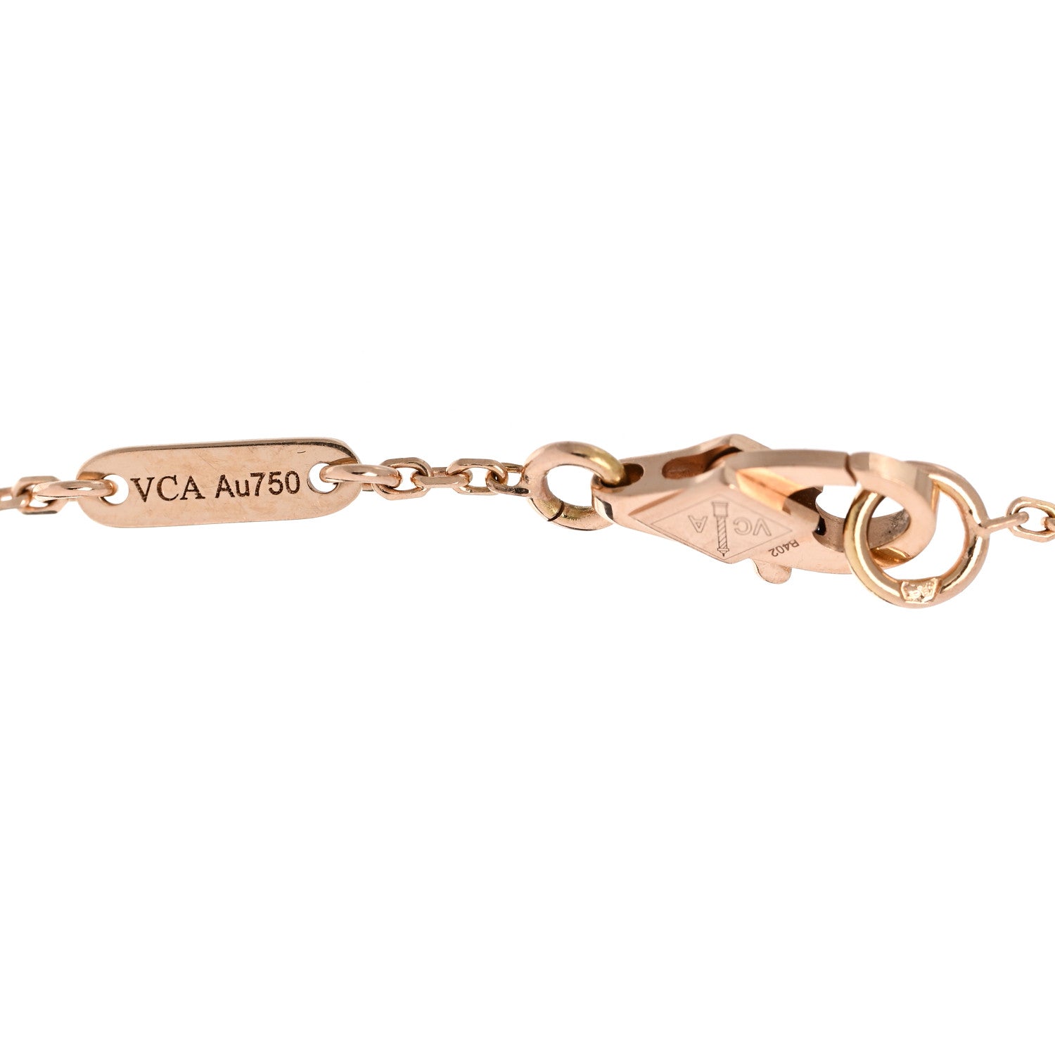 Van Cleef & Arpels 18K Rose Gold Carnelian Sweet Alhambra Bracelet 3 of 5