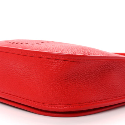 Hermes Taurillon Clemence Evelyne III PM Rouge De Coeur 8 of 8
