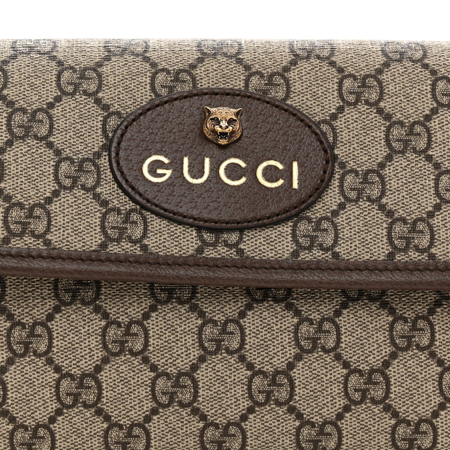 GG Supreme Monogram Neo Vintage Web Belt Bag Brown