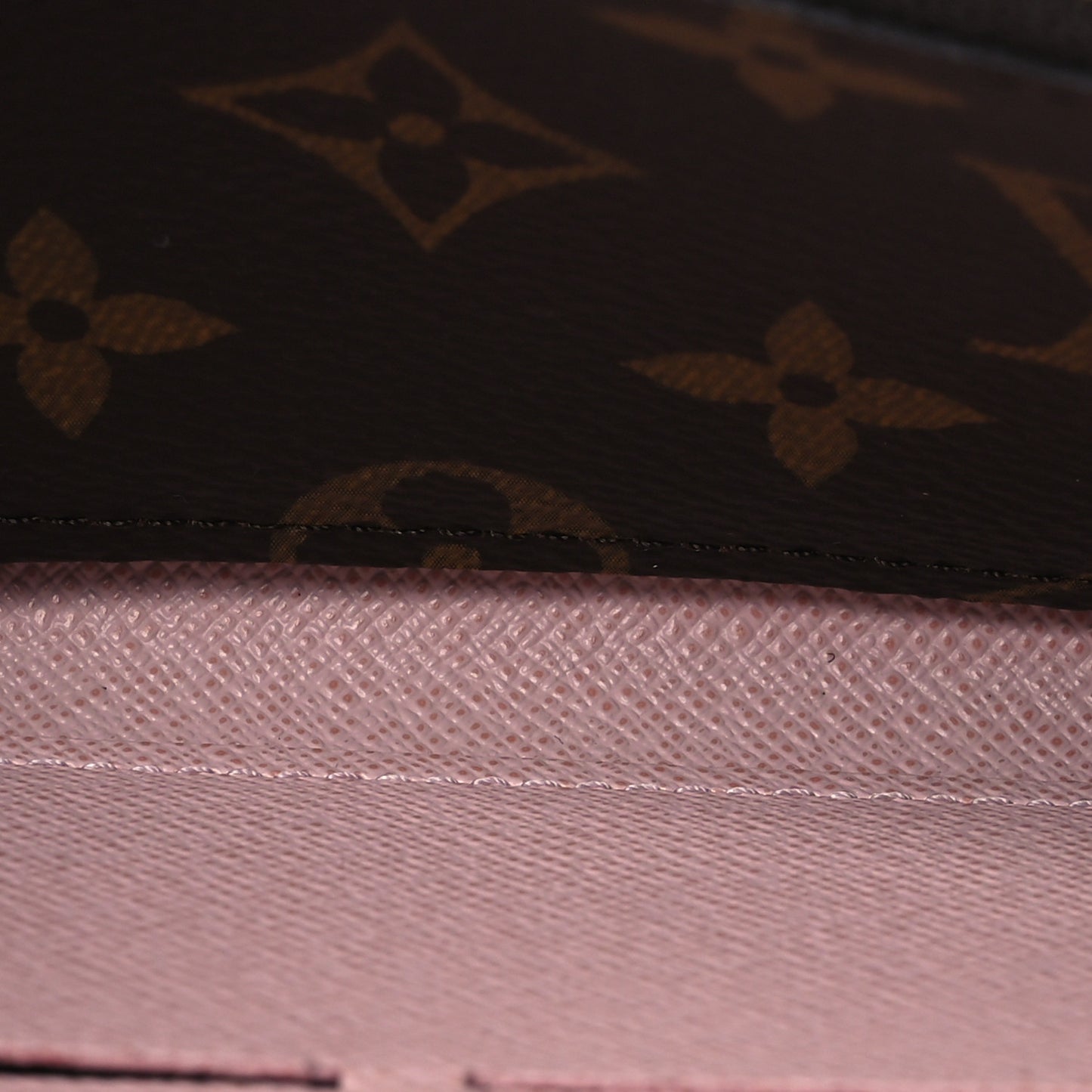 Monogram Clemence Wallet Rose Ballerine
