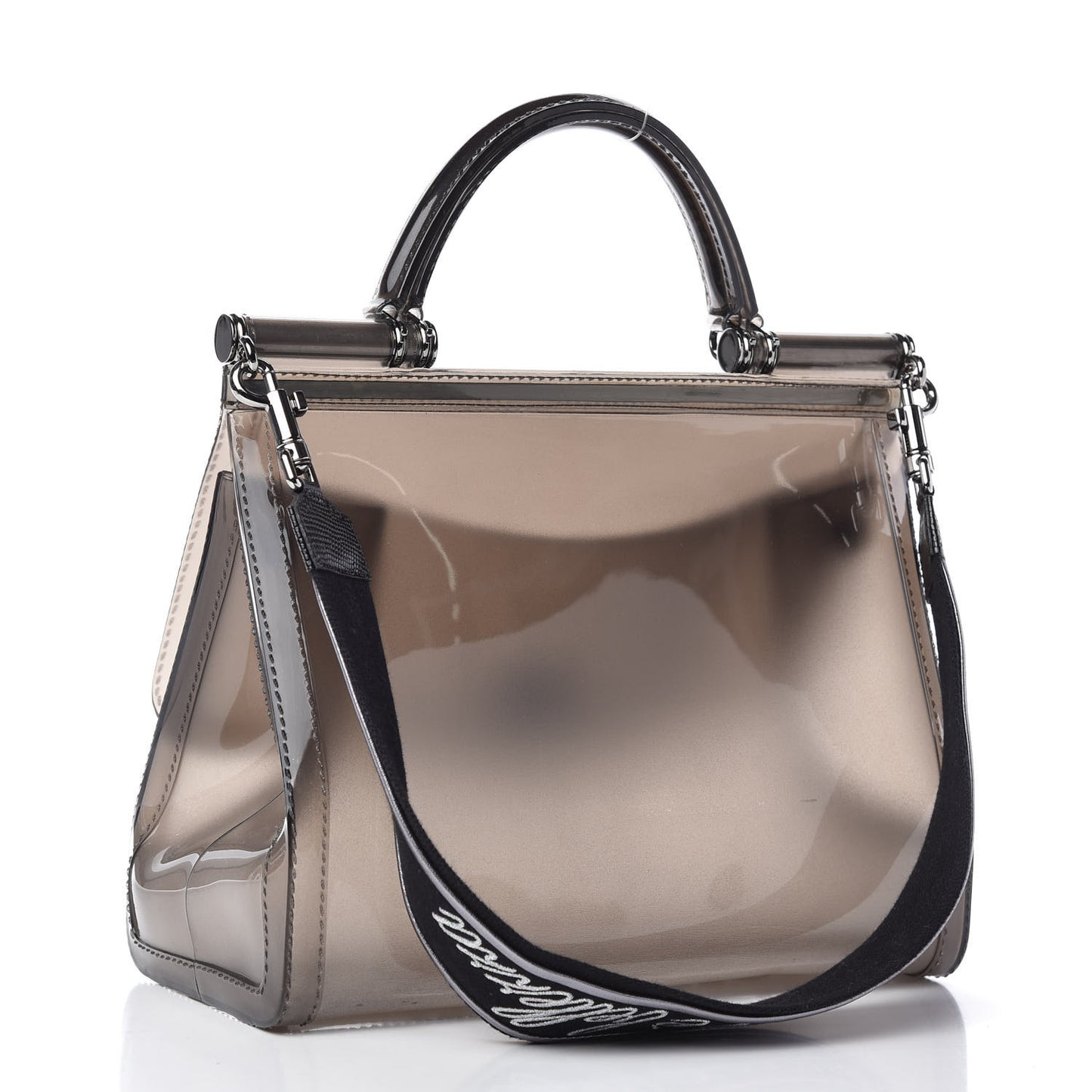 Rubber Semi Transparent Miss Sicily Satchel Back