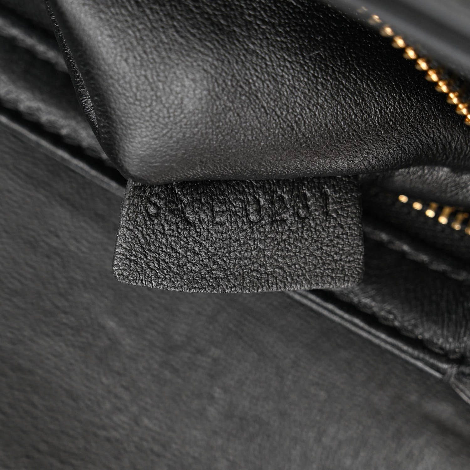 Celine Canvas Calfskin Triomphe Embroidered Teen Triomphe Bag Black 8 of 11