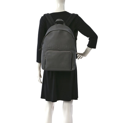 Burberry Pebbled Calfskin Abbeydale Simple Backpack Charcoal Gray 2 of 8
