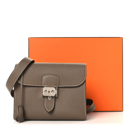 Hermes Togo Sac A Depeches 21 Messenger Bag Etoupe 12 of 12