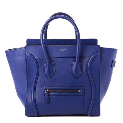 Celine Drummed Calfskin Mini Luggage Indigo 1 of 10