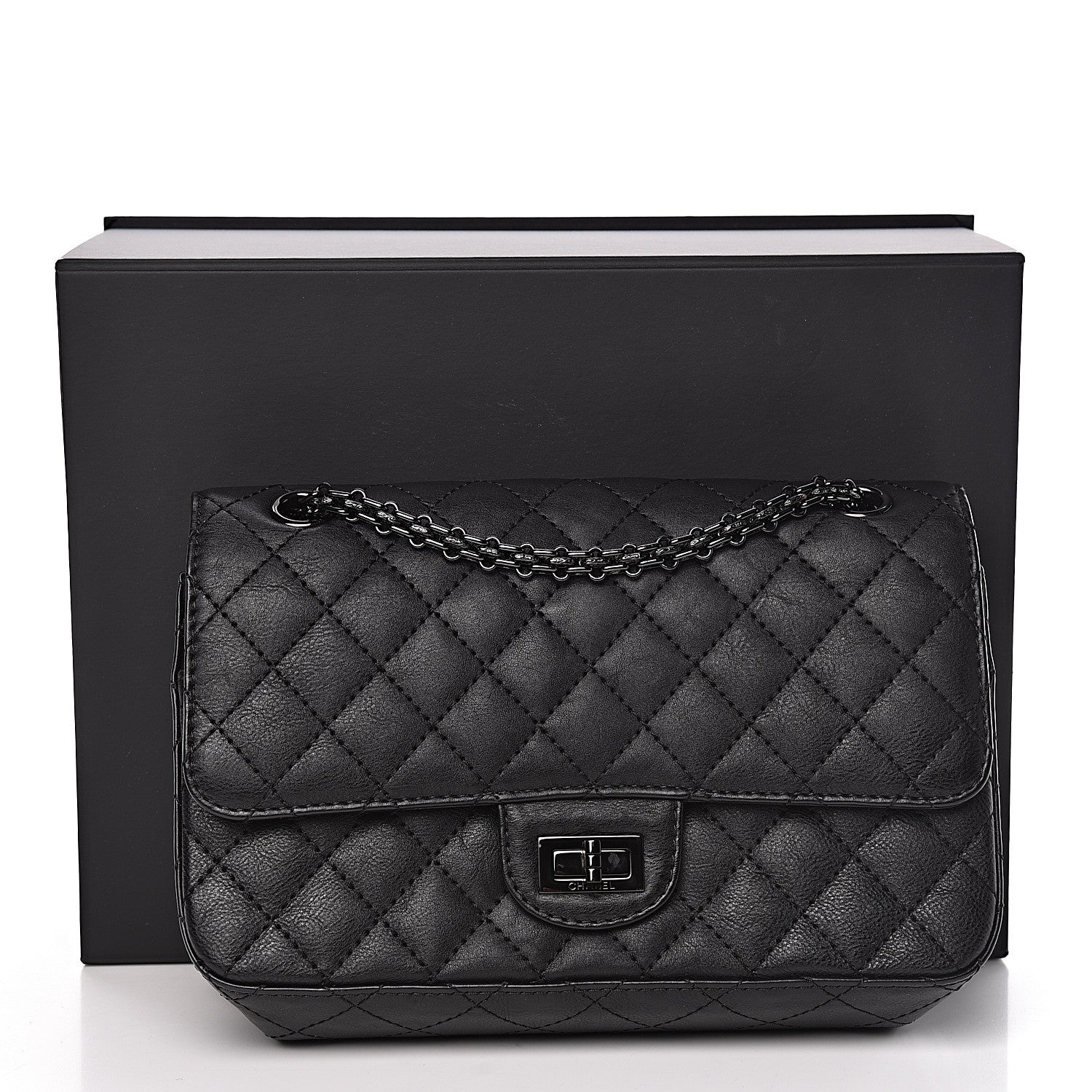 Chanel Calfskin Quilted 2.55 Reissue 225 Flap So Black 12 of 12