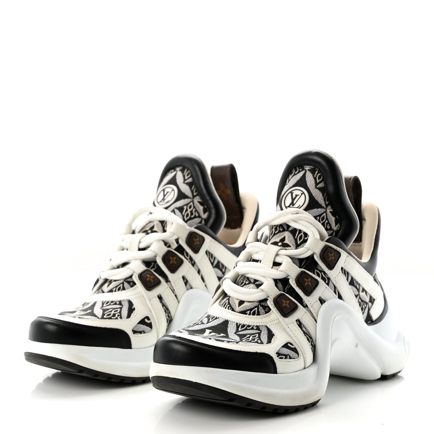Jacquard Since 1854 Monogram LV Archlight Sneakers 37 White Grey