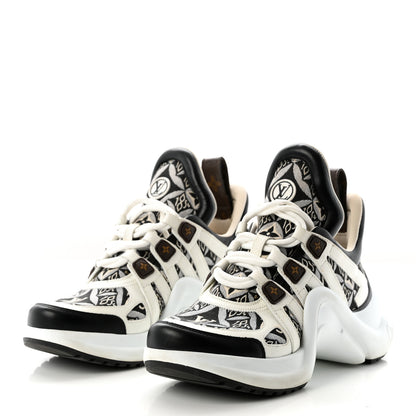 Louis Vuitton Jacquard Since 1854 Monogram LV Archlight Sneakers 37 White Grey 3 of 9