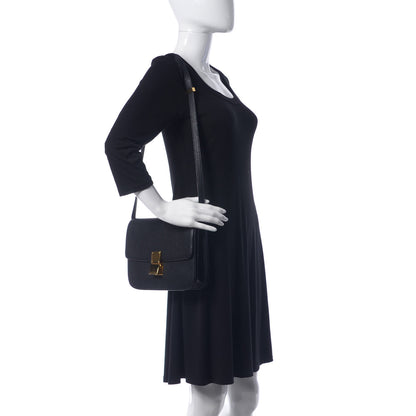 Celine Goatskin Medium Classic Box Flap Bag Black 2 of 11