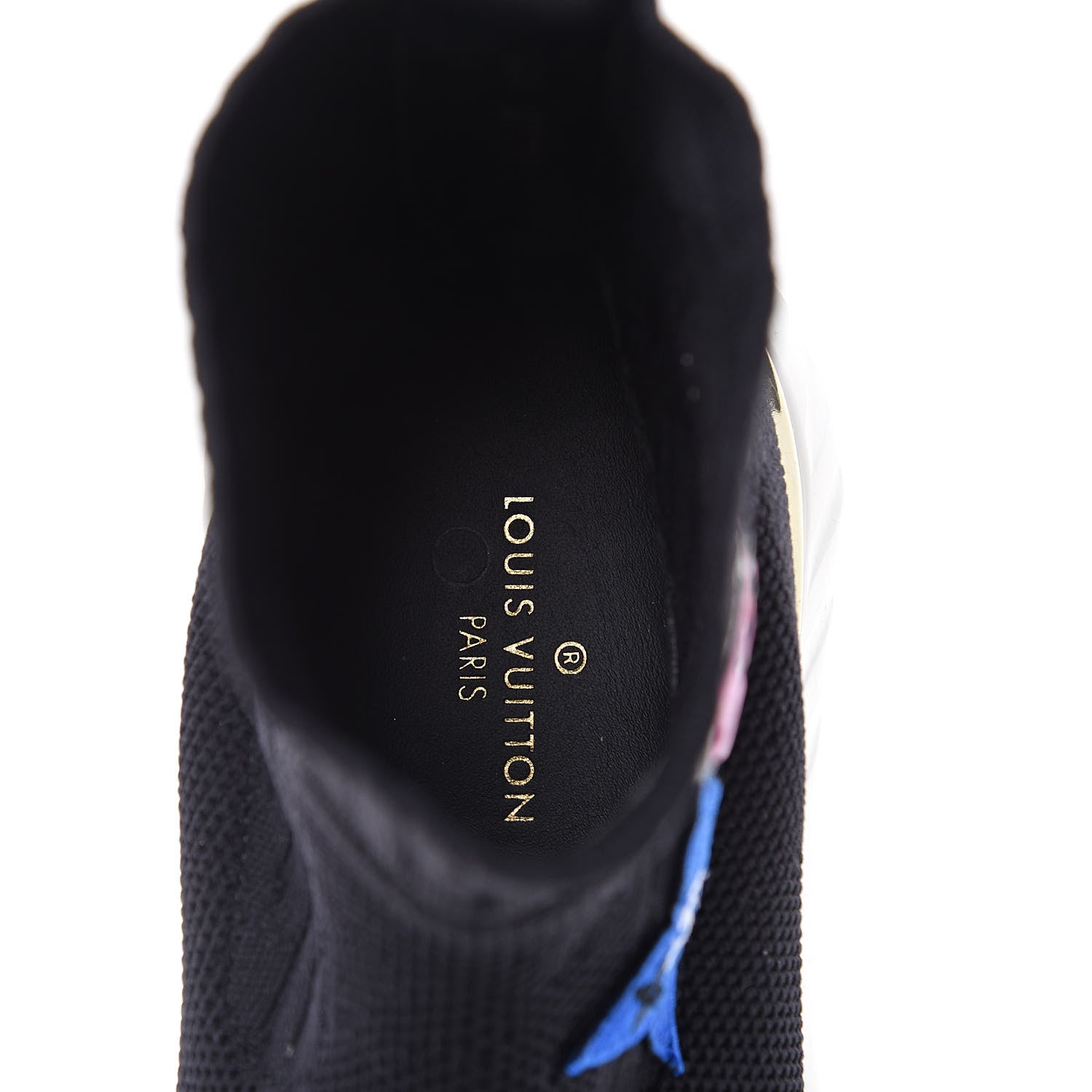 Louis Vuitton Stretch Fabric LV Black Heart Sock Sneaker 40 Black 7 of 8