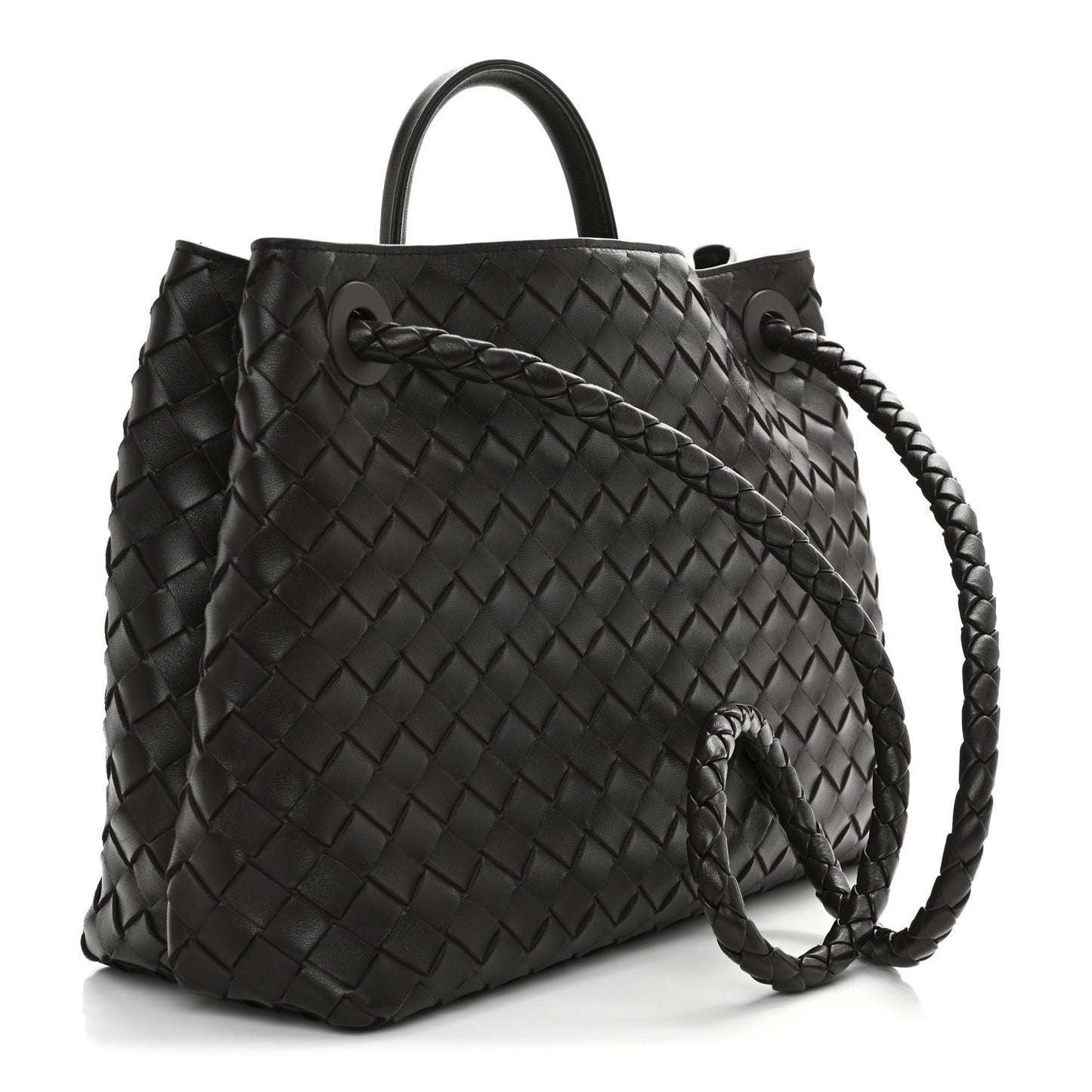 Nappa Intrecciato Medium Andiamo Shoulder Bag Fondant