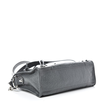 Balenciaga Agneau Classic Silver Hardware Mini City Gris Fossile 3 of 9