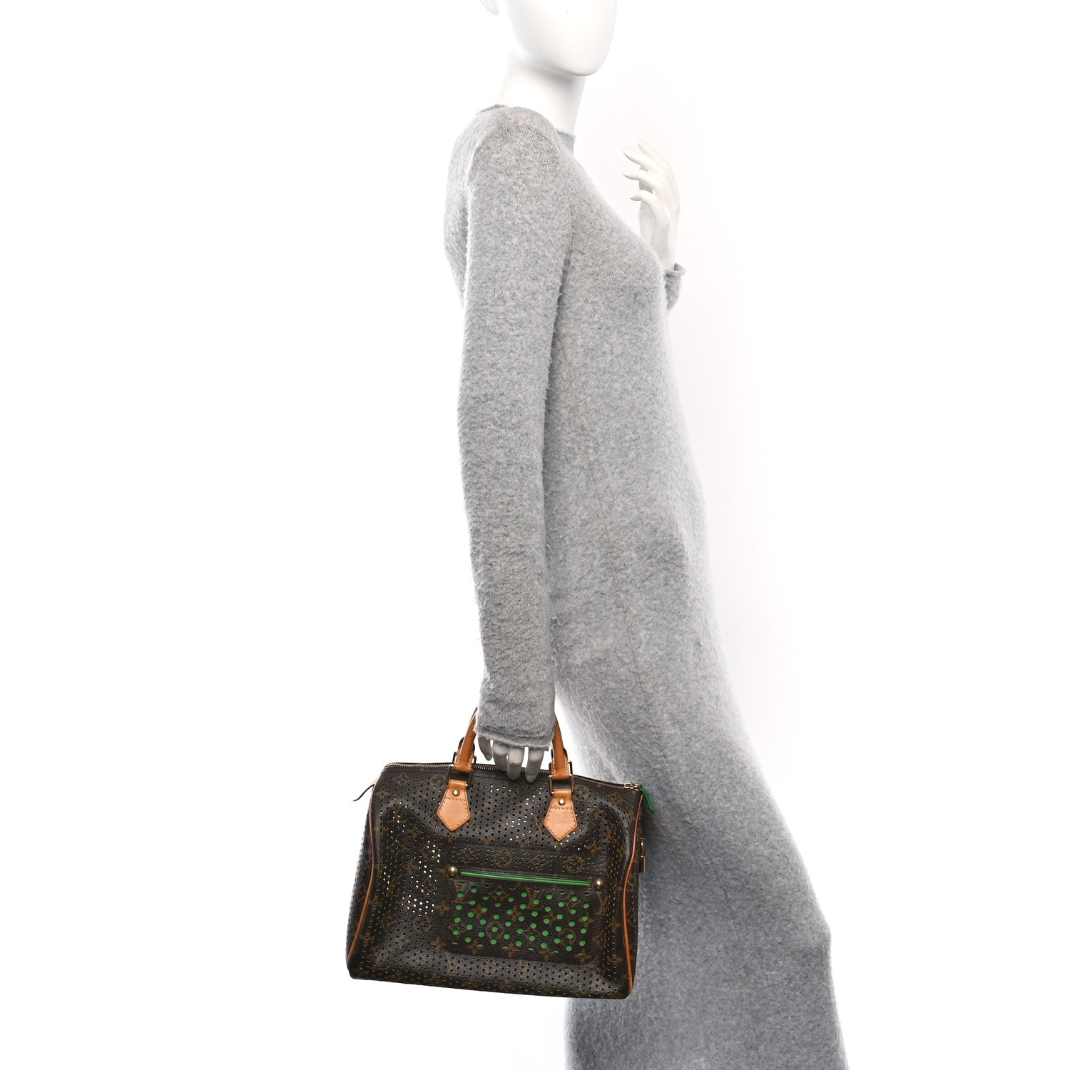 Louis Vuitton Monogram Perforated Speedy 30 Green 2 of 8