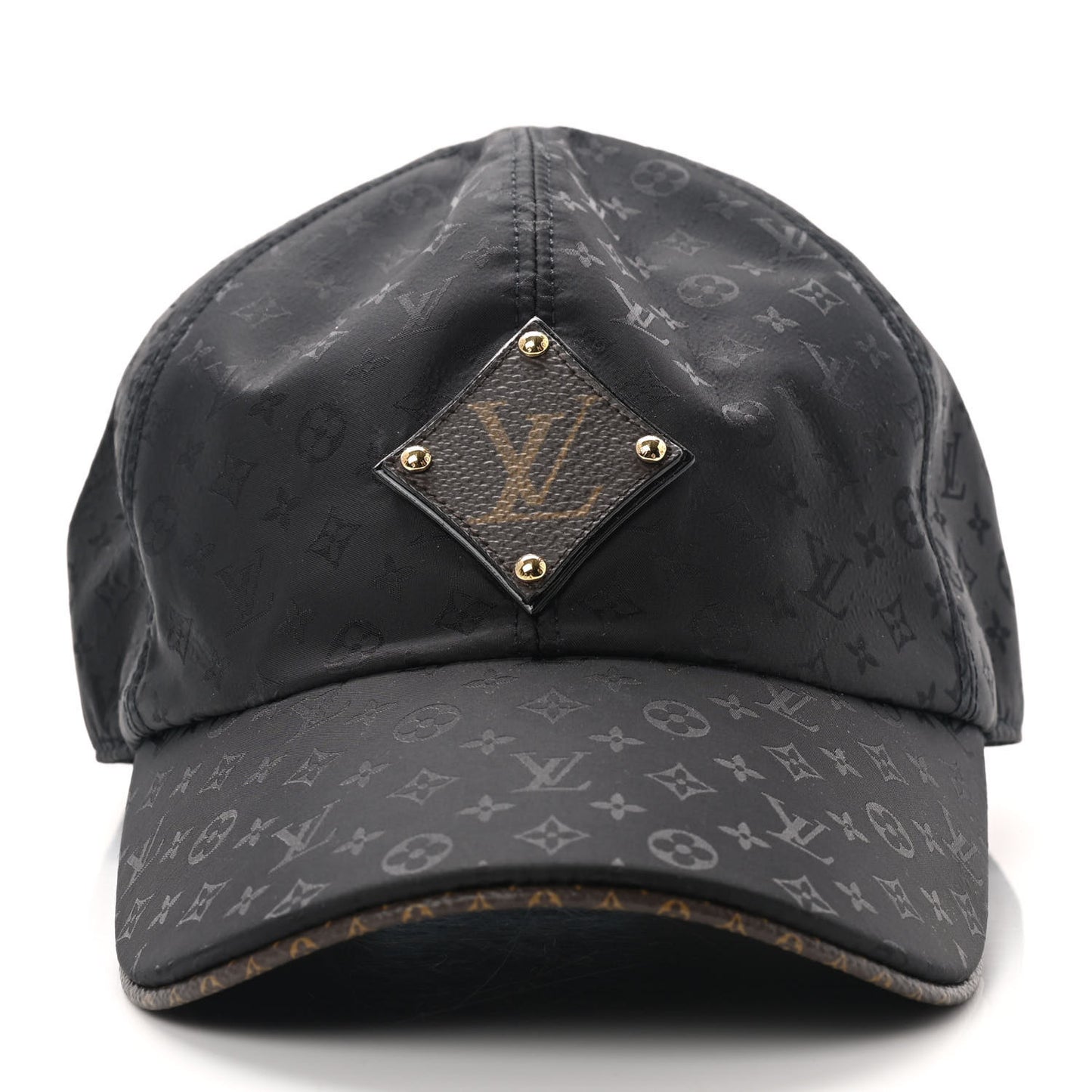 Silk Monogram Cap L Black