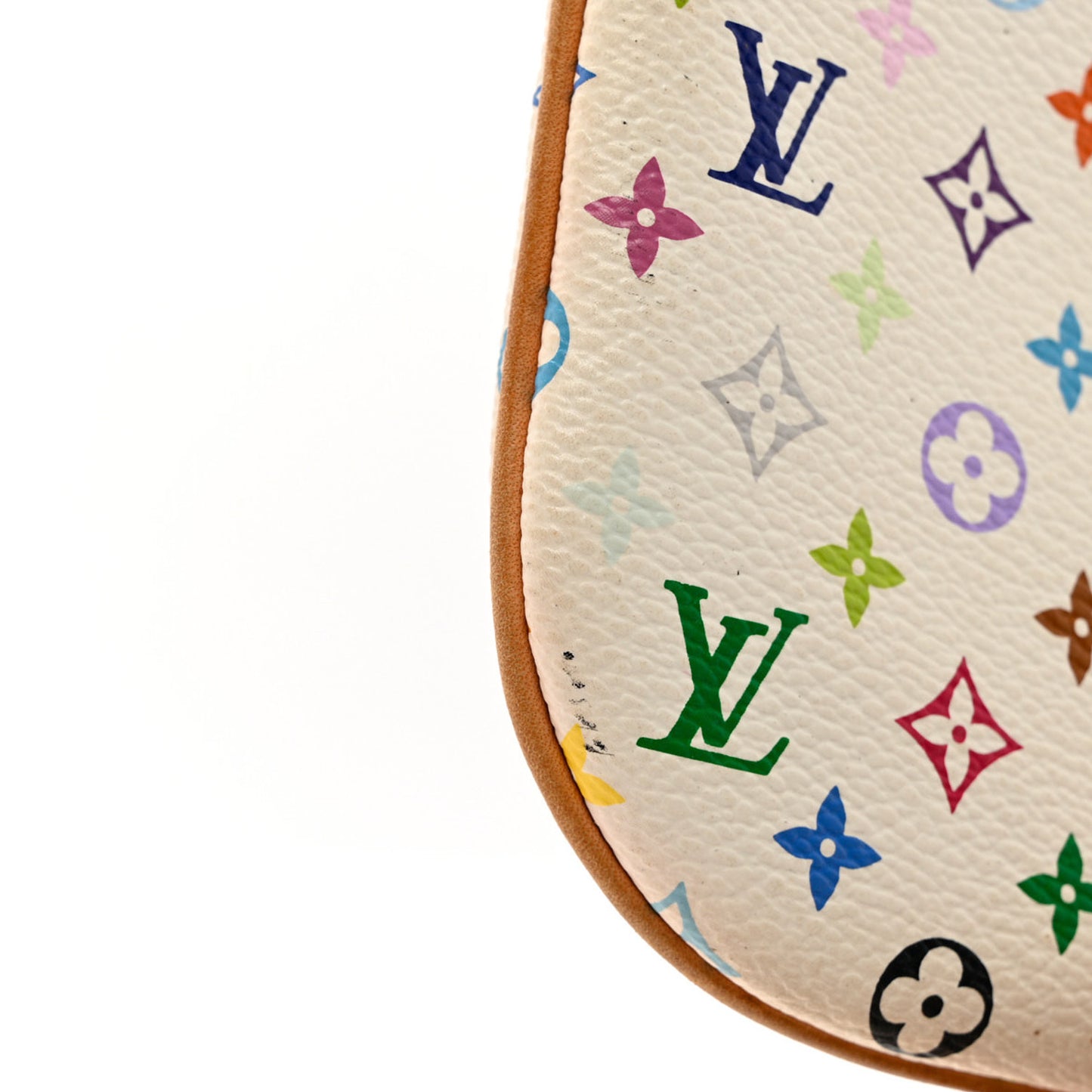 Monogram Multicolor Pochette Plate MM White
