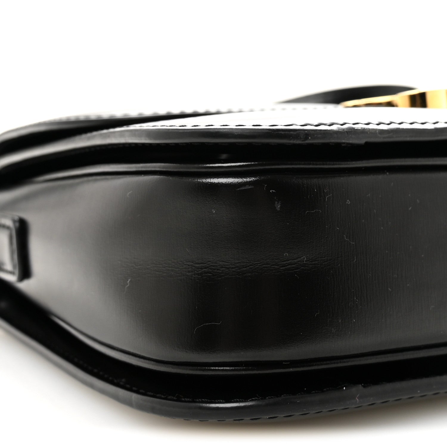 Celine Shiny Calfskin Medium Triomphe Black 9 of 10