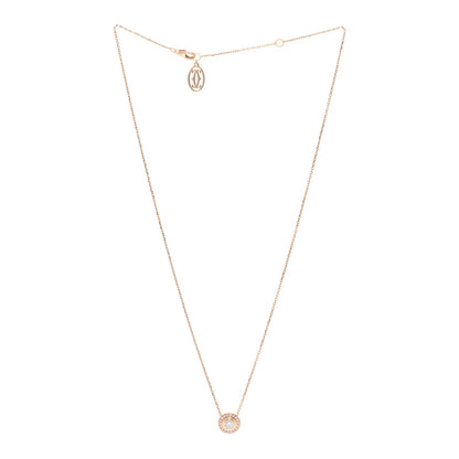 Cartier 18K Pink Gold Diamond .19ct D'Amour Pave Necklace 3 of 5