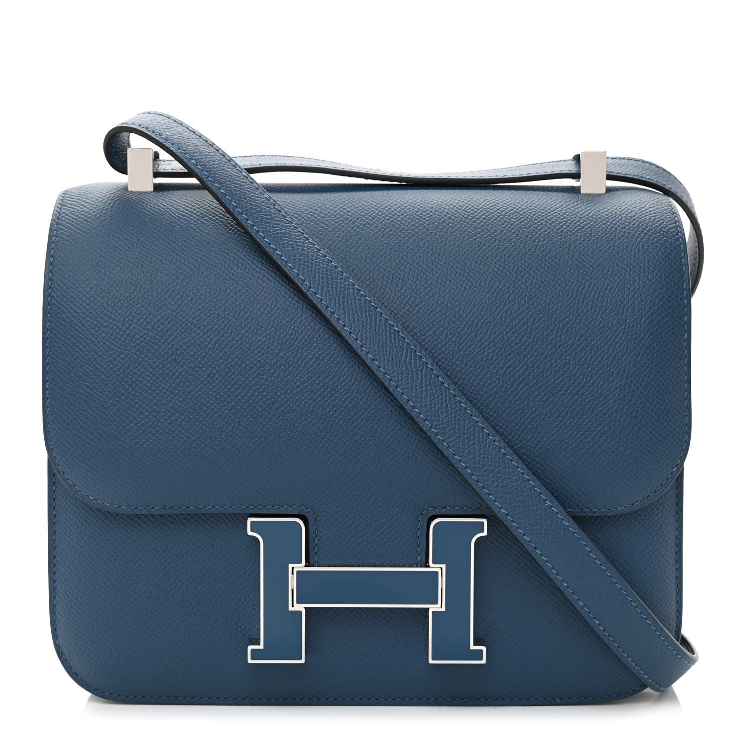 Hermes Epsom Enamel Constance 24 Deep Blue 1 of 12