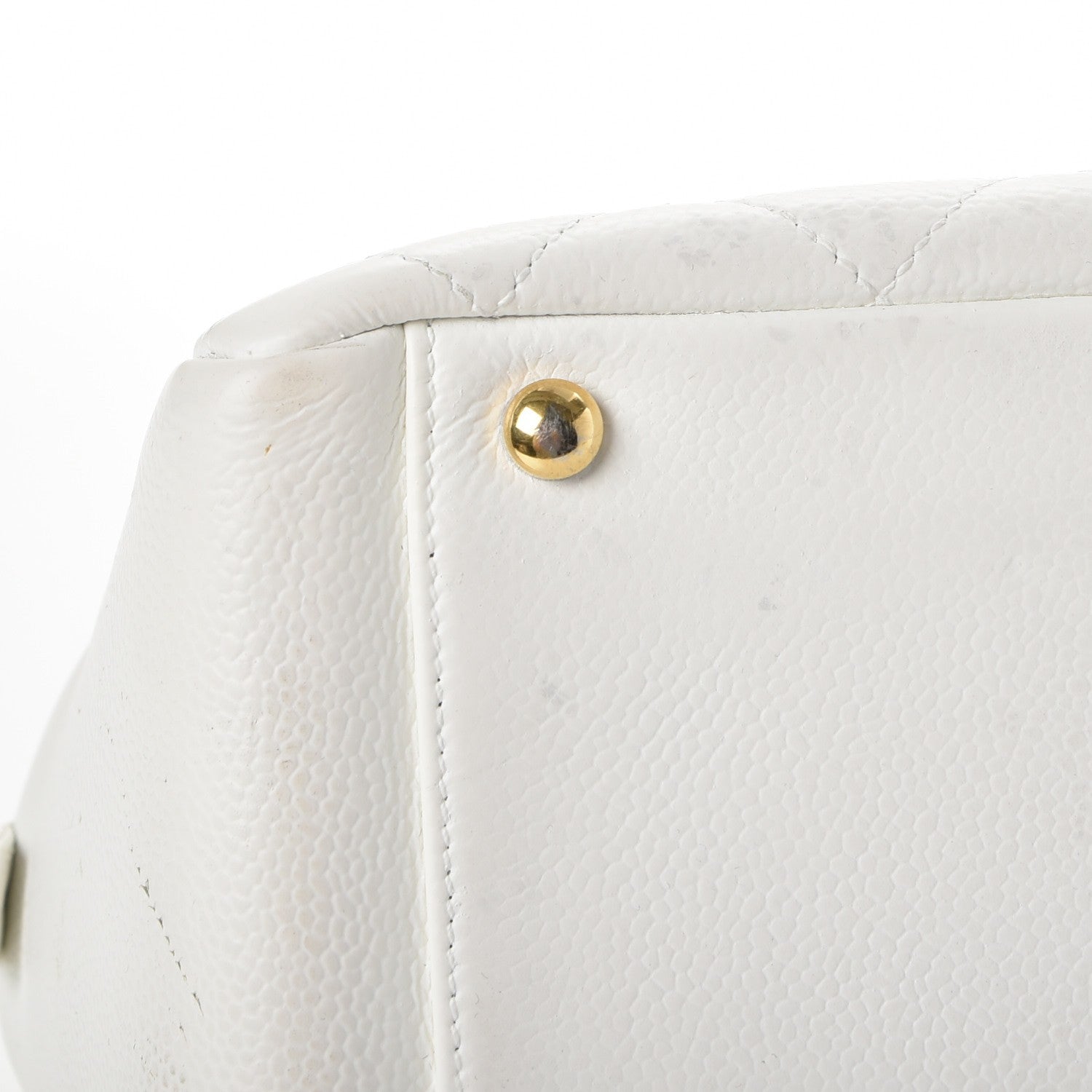Chanel Caviar Quilted Petit Timeless Tote PTT White 10 of 14