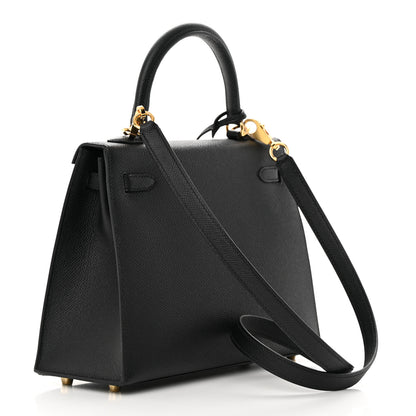 Hermes Epsom Kelly Sellier 25 Black 2 of 14