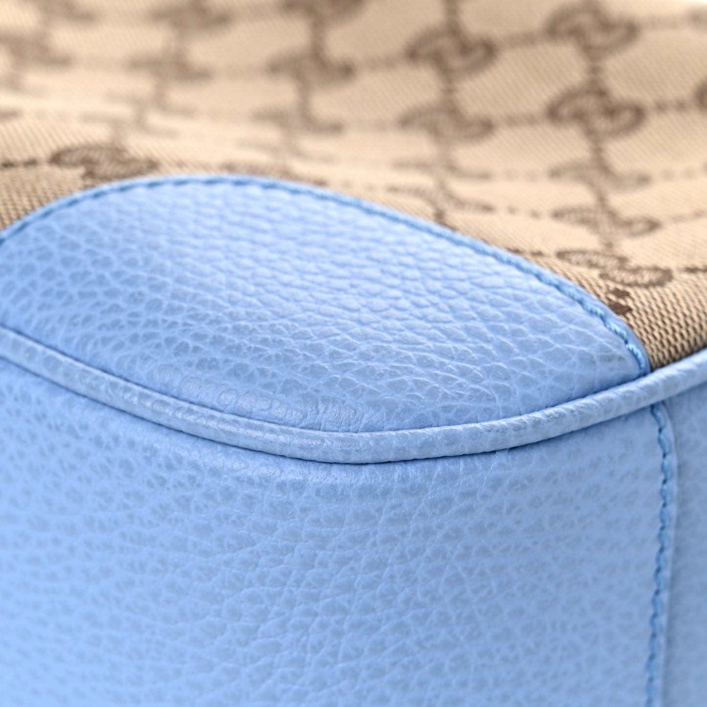 Monogram Mini Bree Messenger Bag Beige Mineral Blue